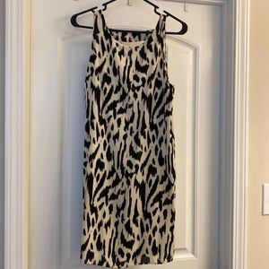 Black and cream animal print dress.